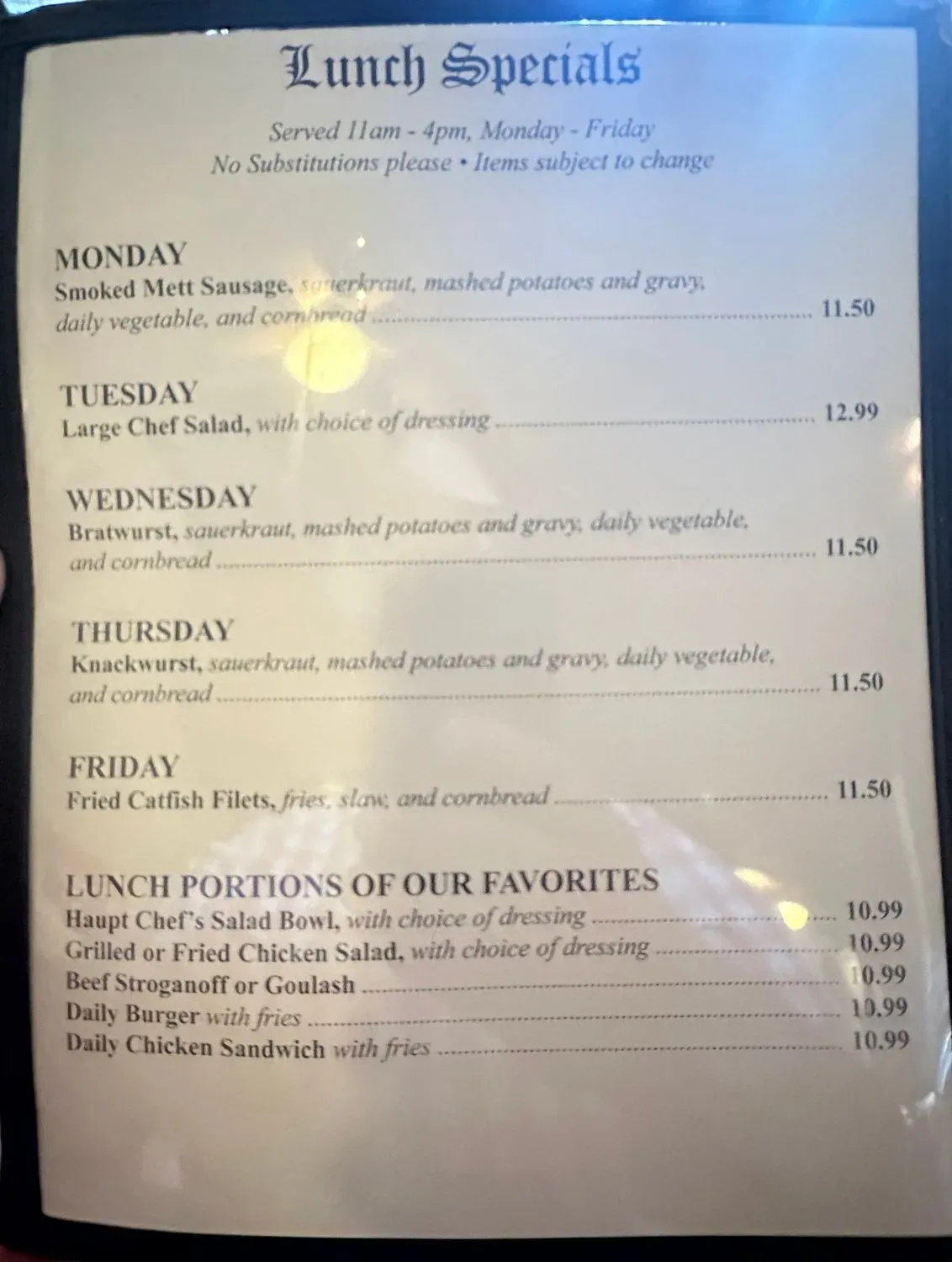 Menu 5