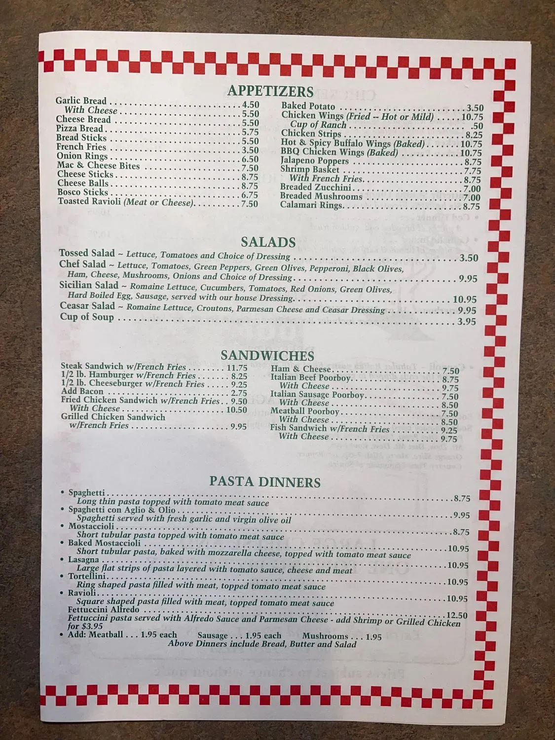 Menu 1