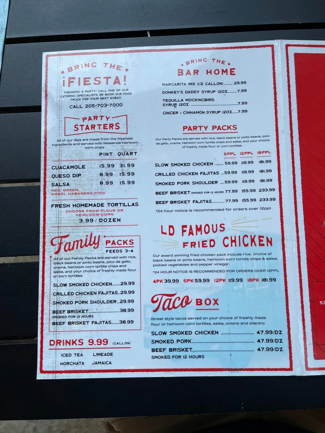 Little Donkey Mexican Restaurant - Montgomery Menu - Updated November 2025
