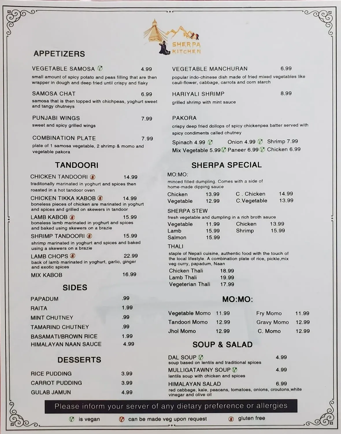 Menu 1