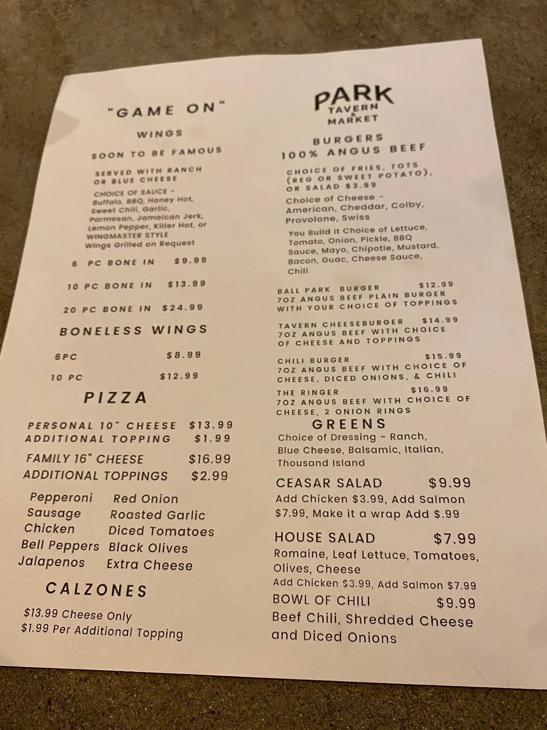 Menu 1