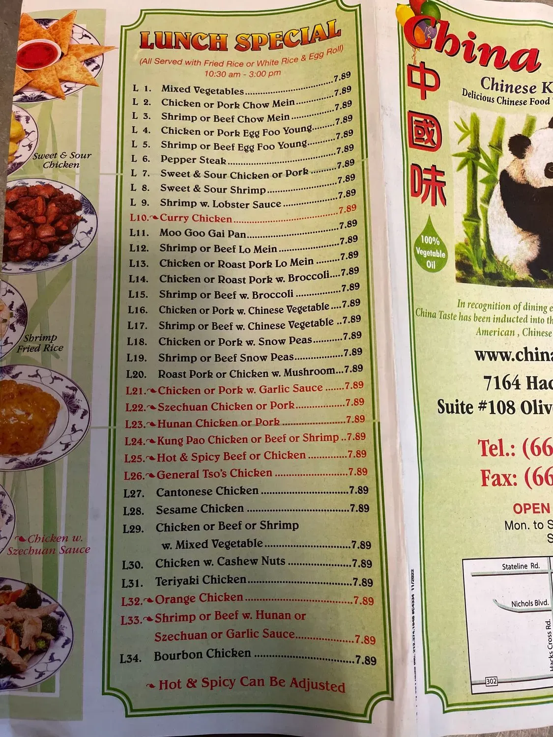 Menu 1