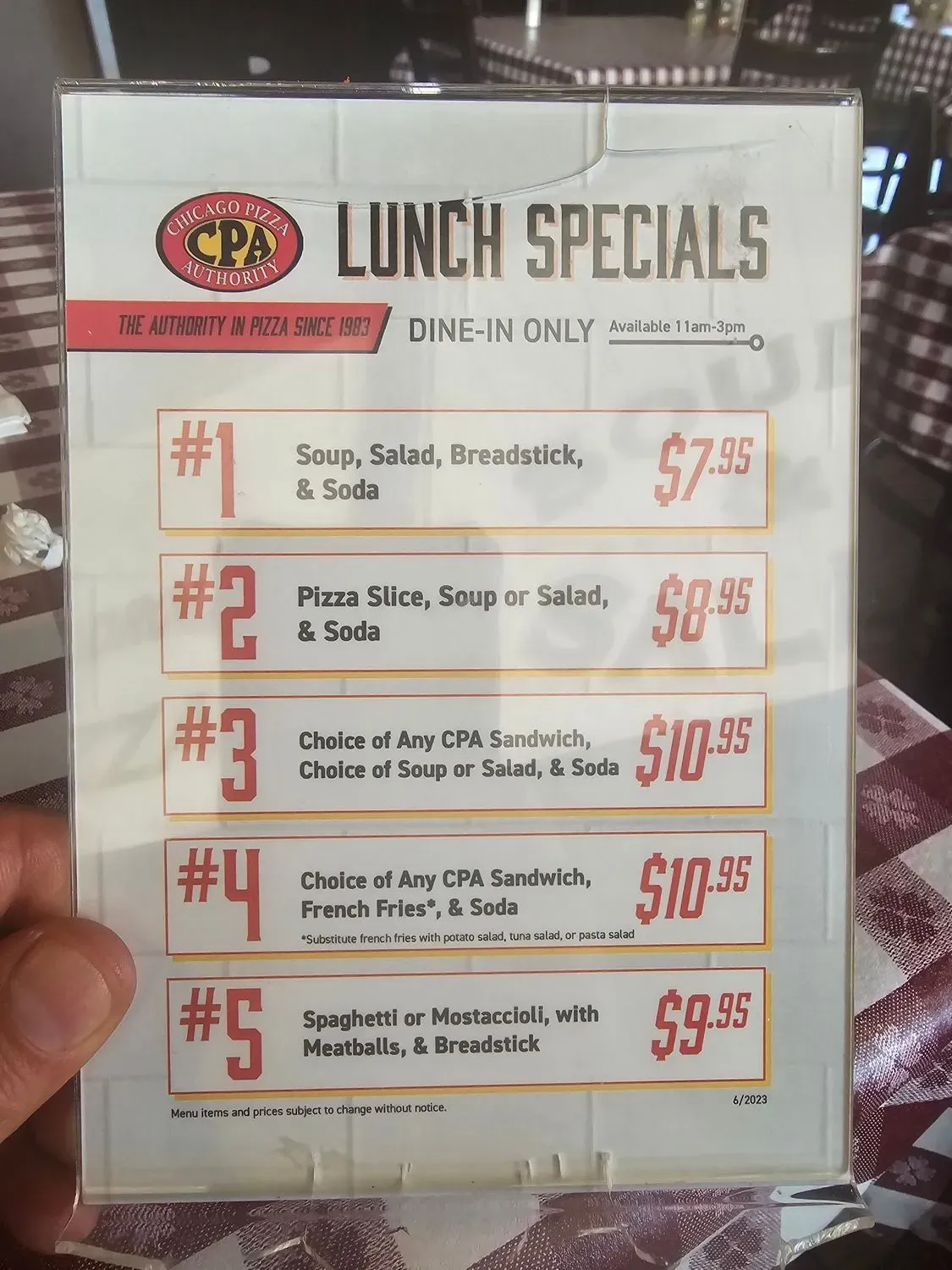 Menu 1