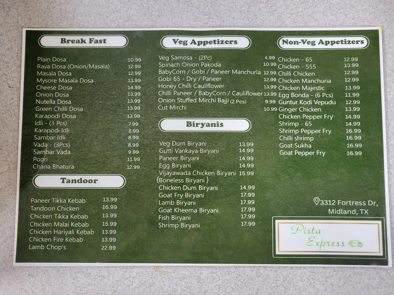 Menu 1