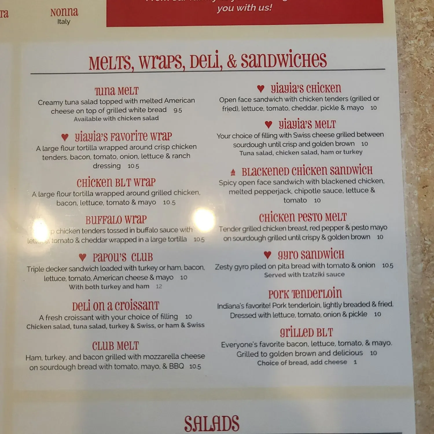 Menu 2