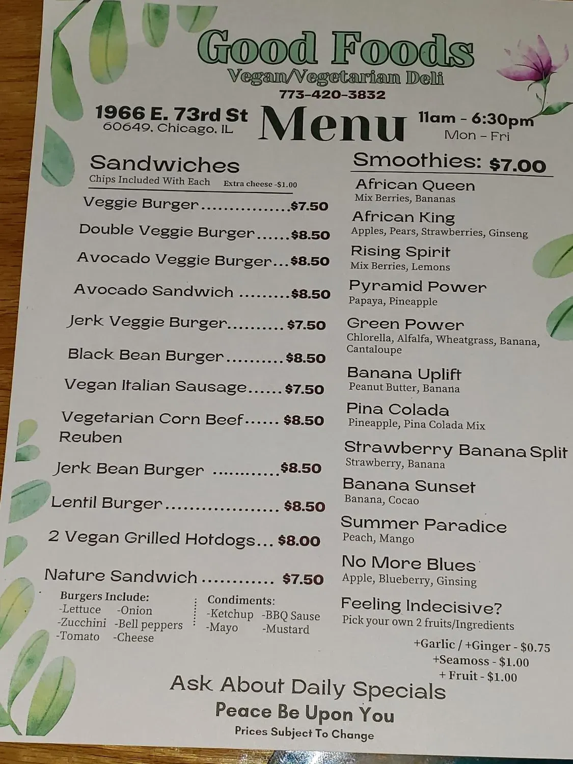 Menu 1