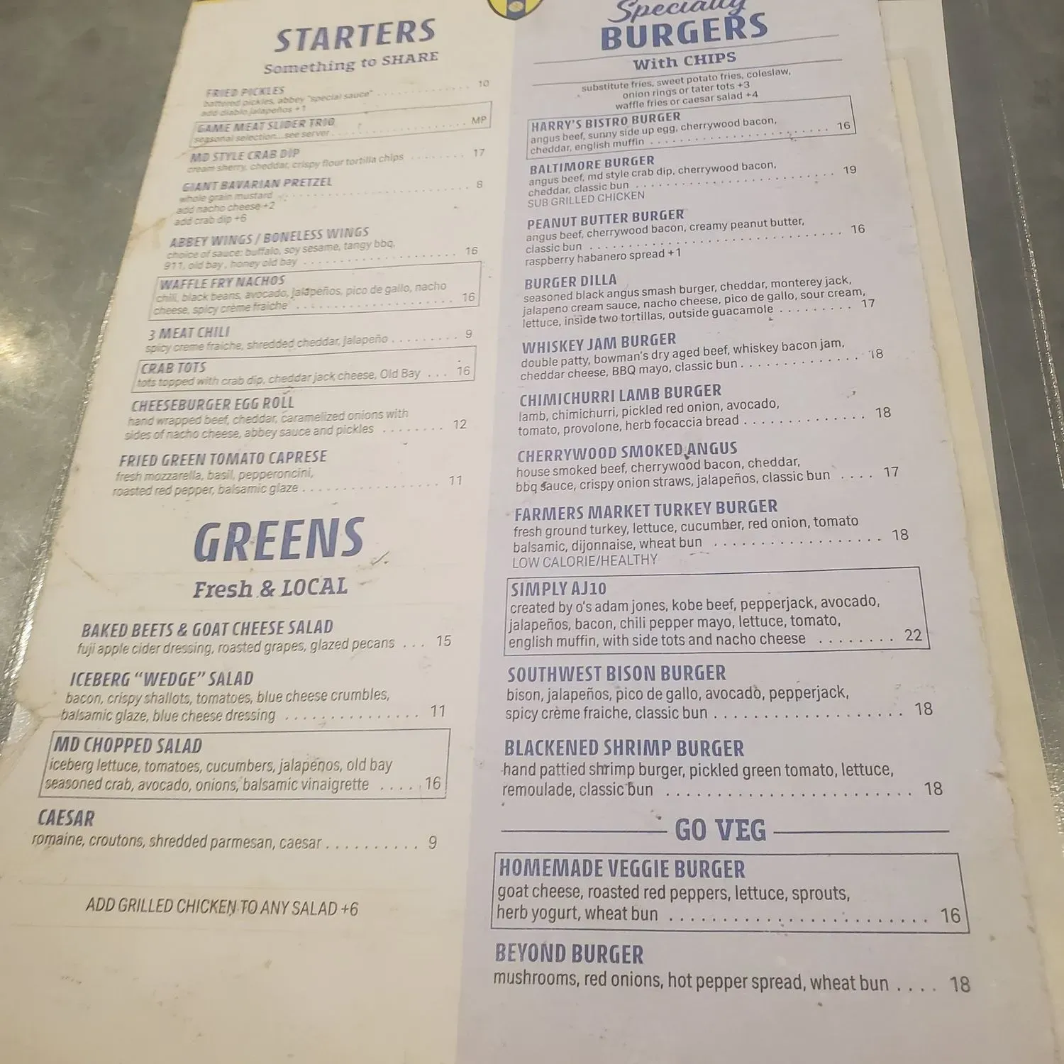 Menu 1