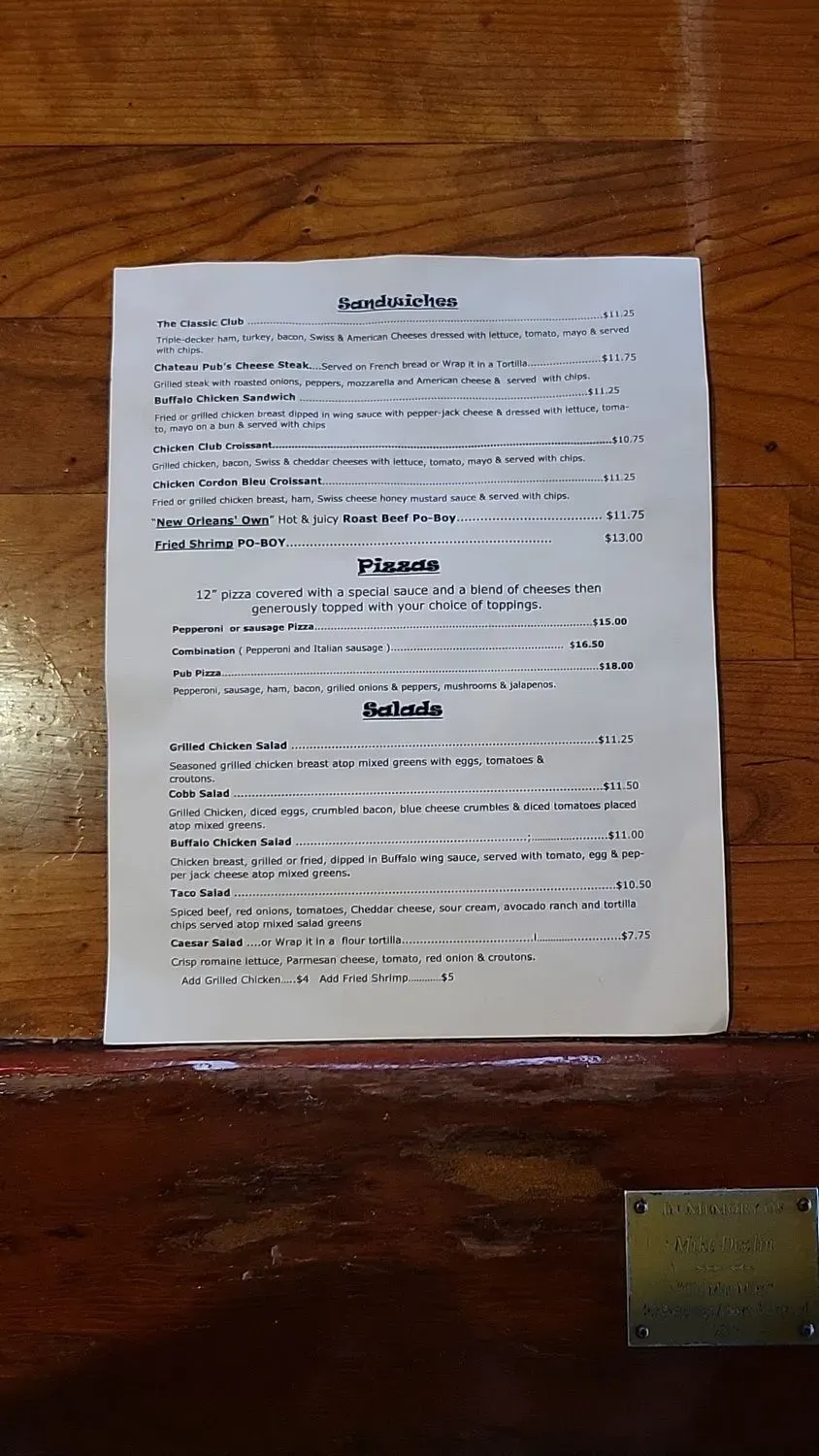 Menu 1