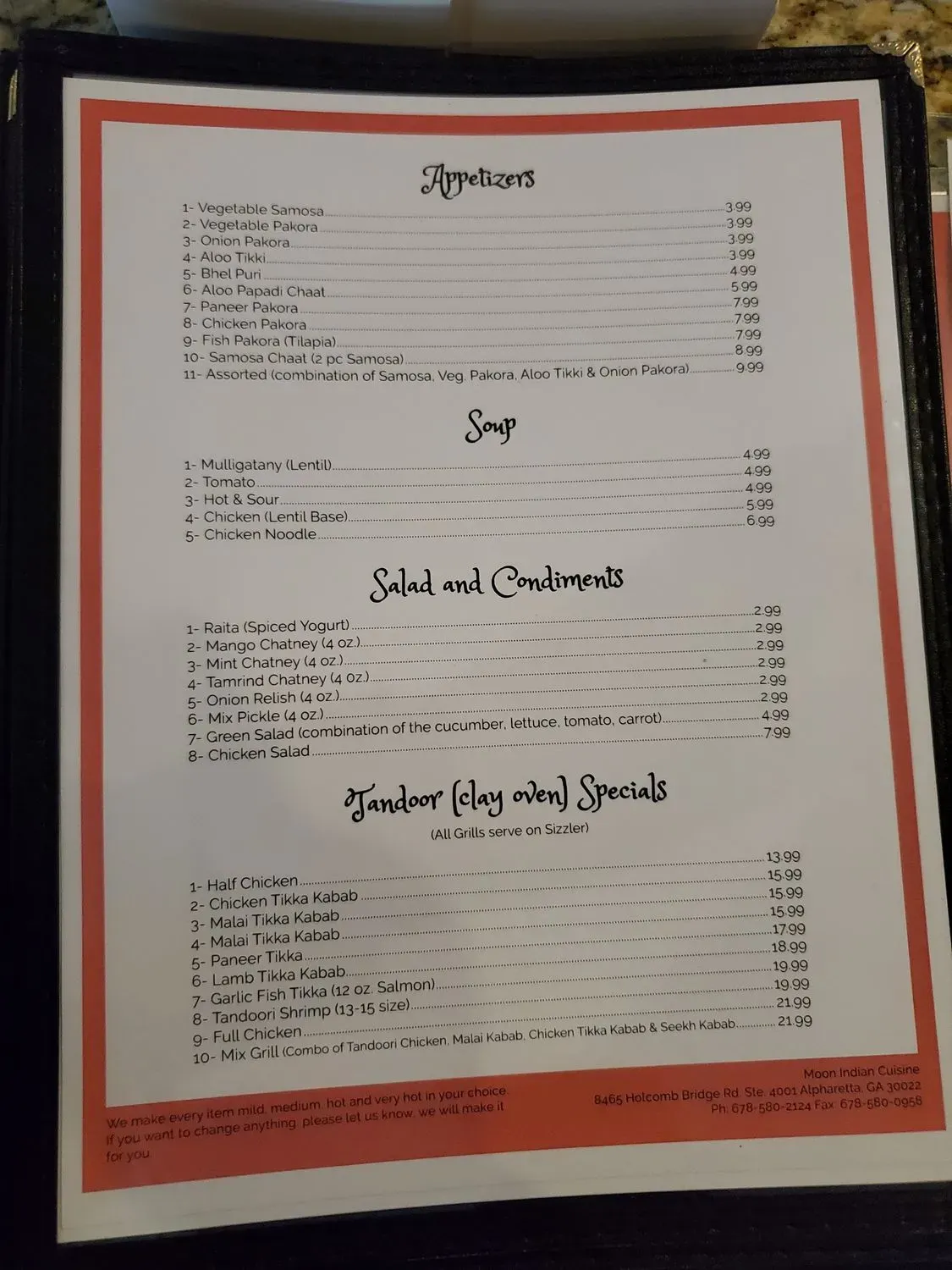 Menu 5