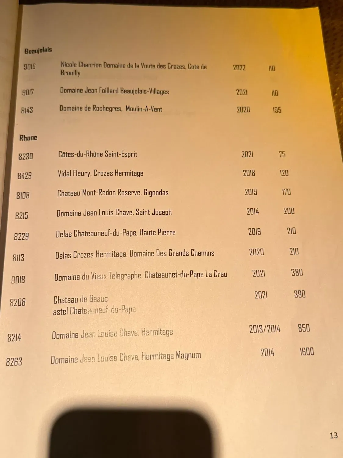 Menu 2