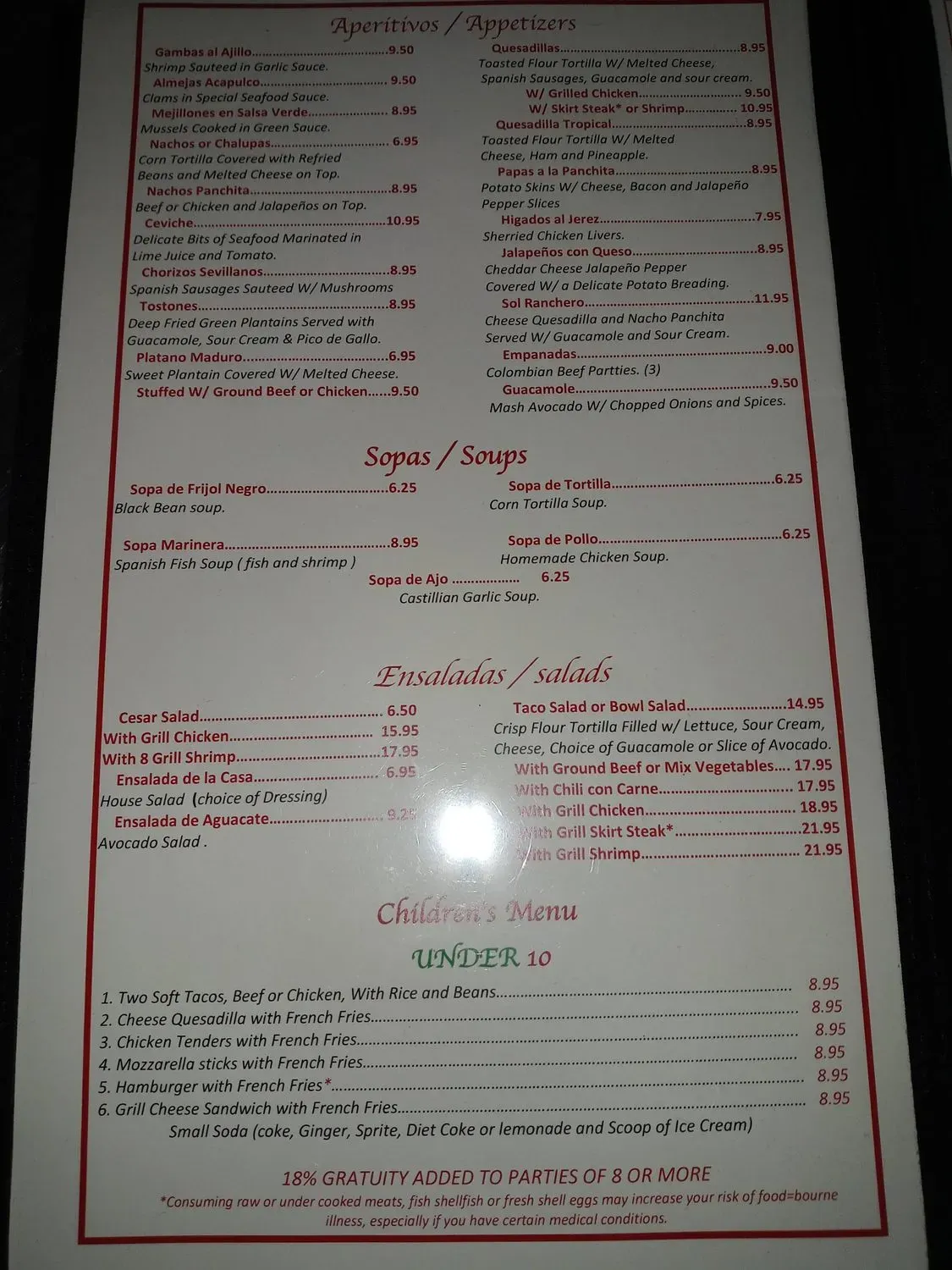 Menu 2