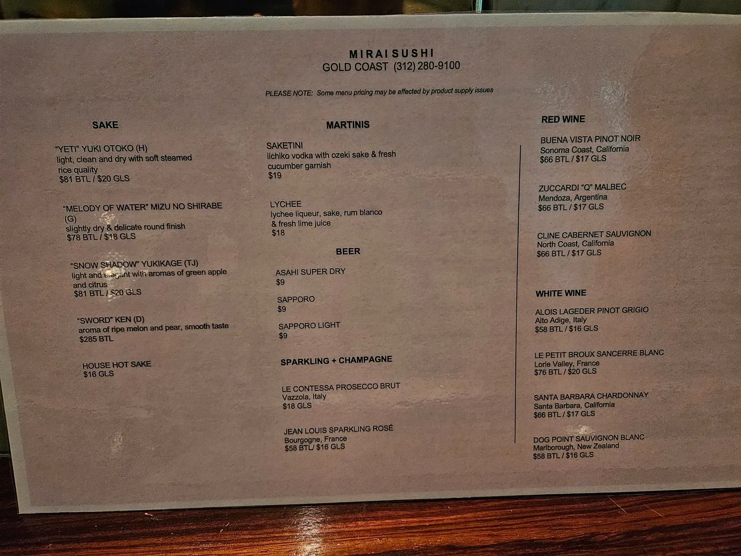 Menu 1