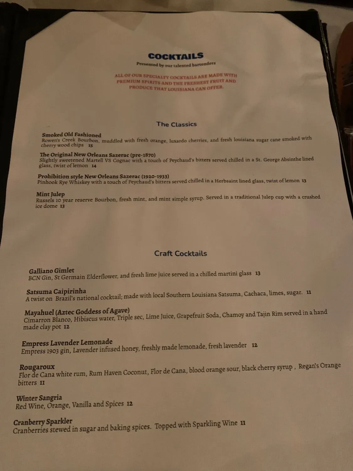 Menu 1