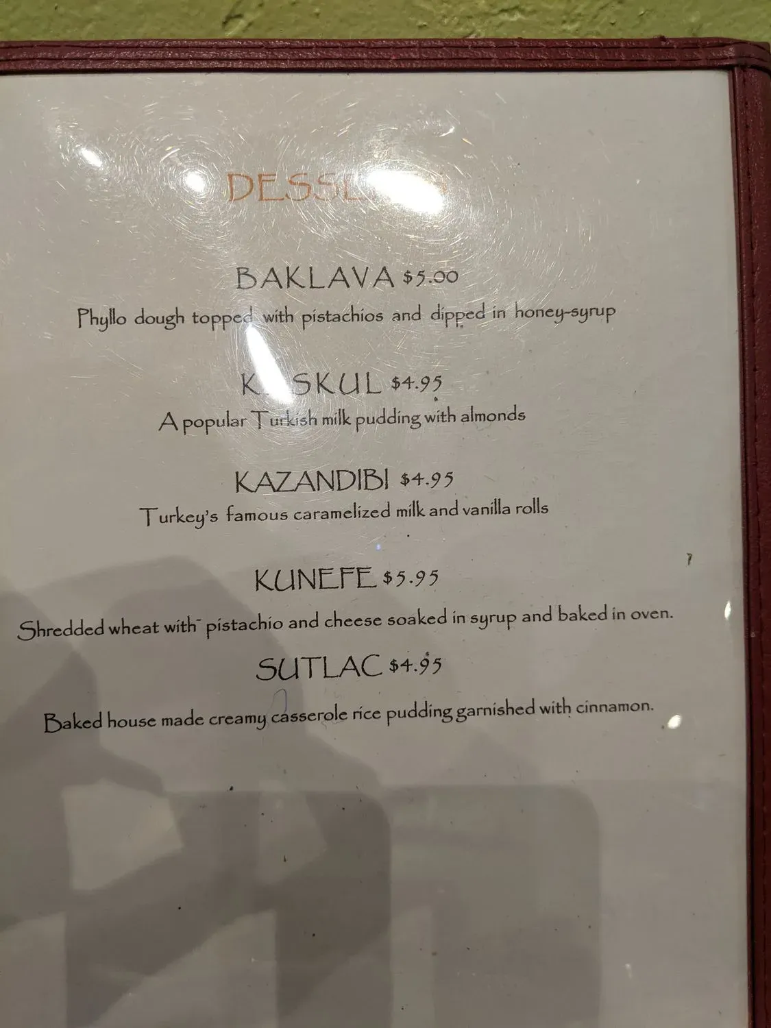 Menu 5