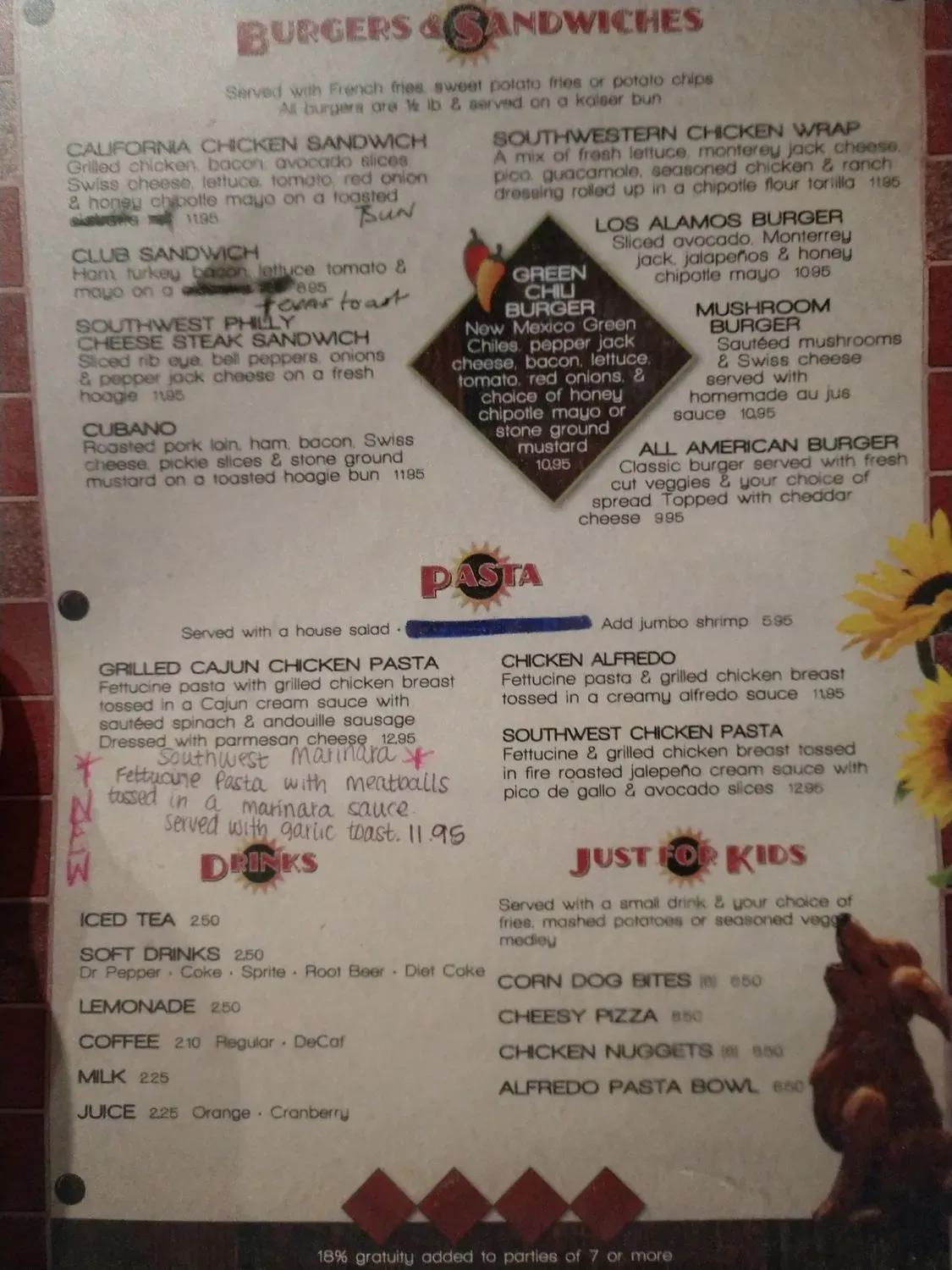 Menu 5