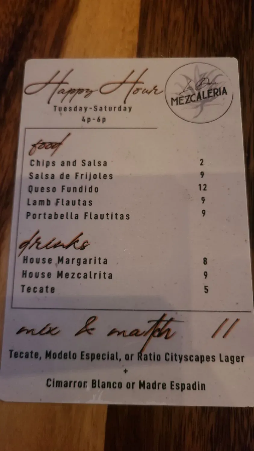 Menu 5