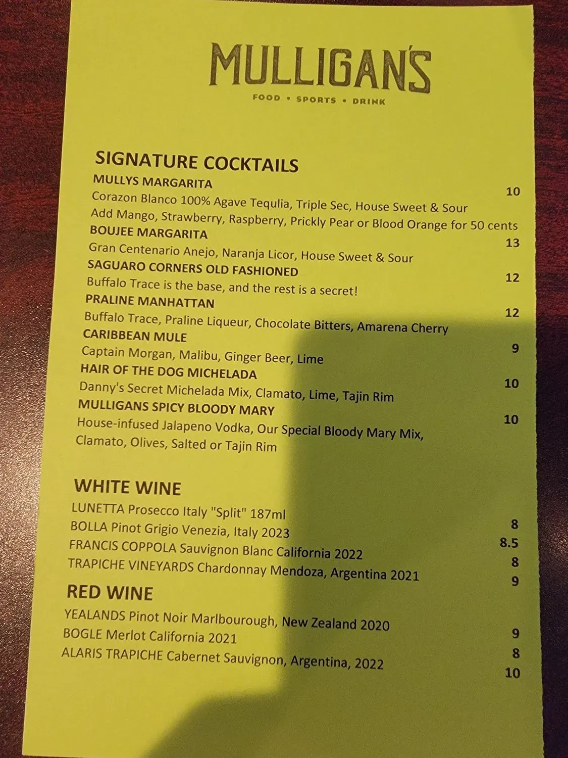 Menu 1