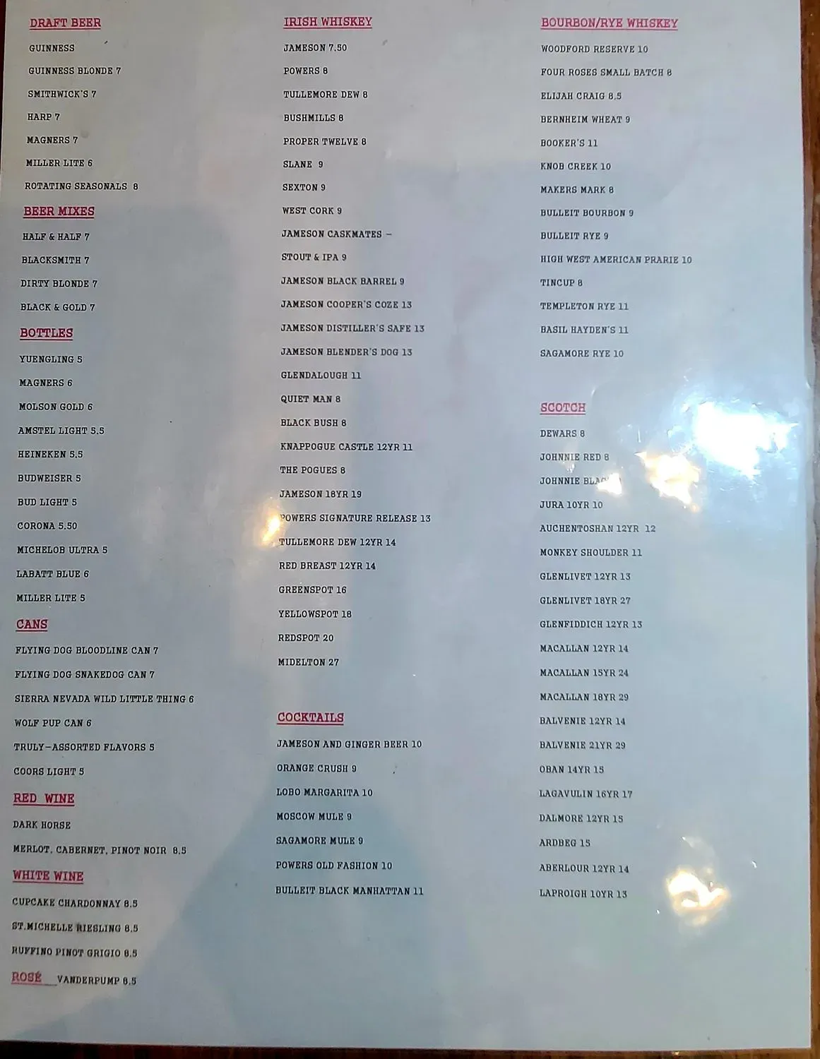 Menu 1