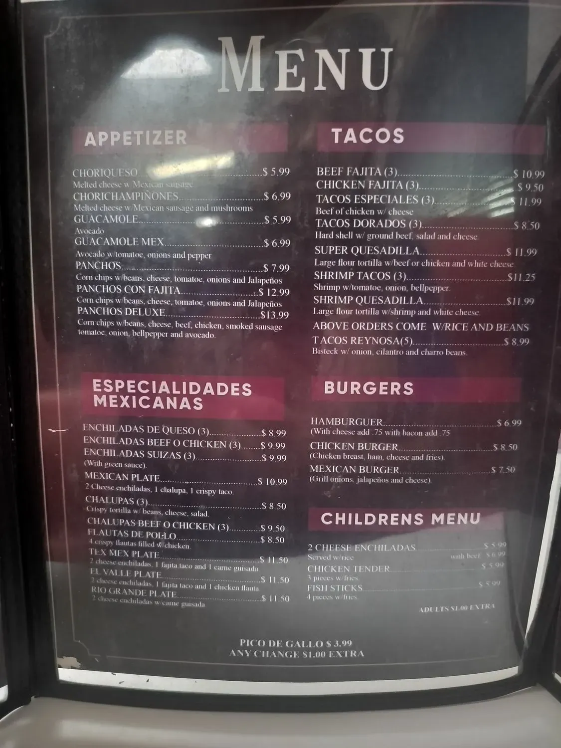 Menu 1