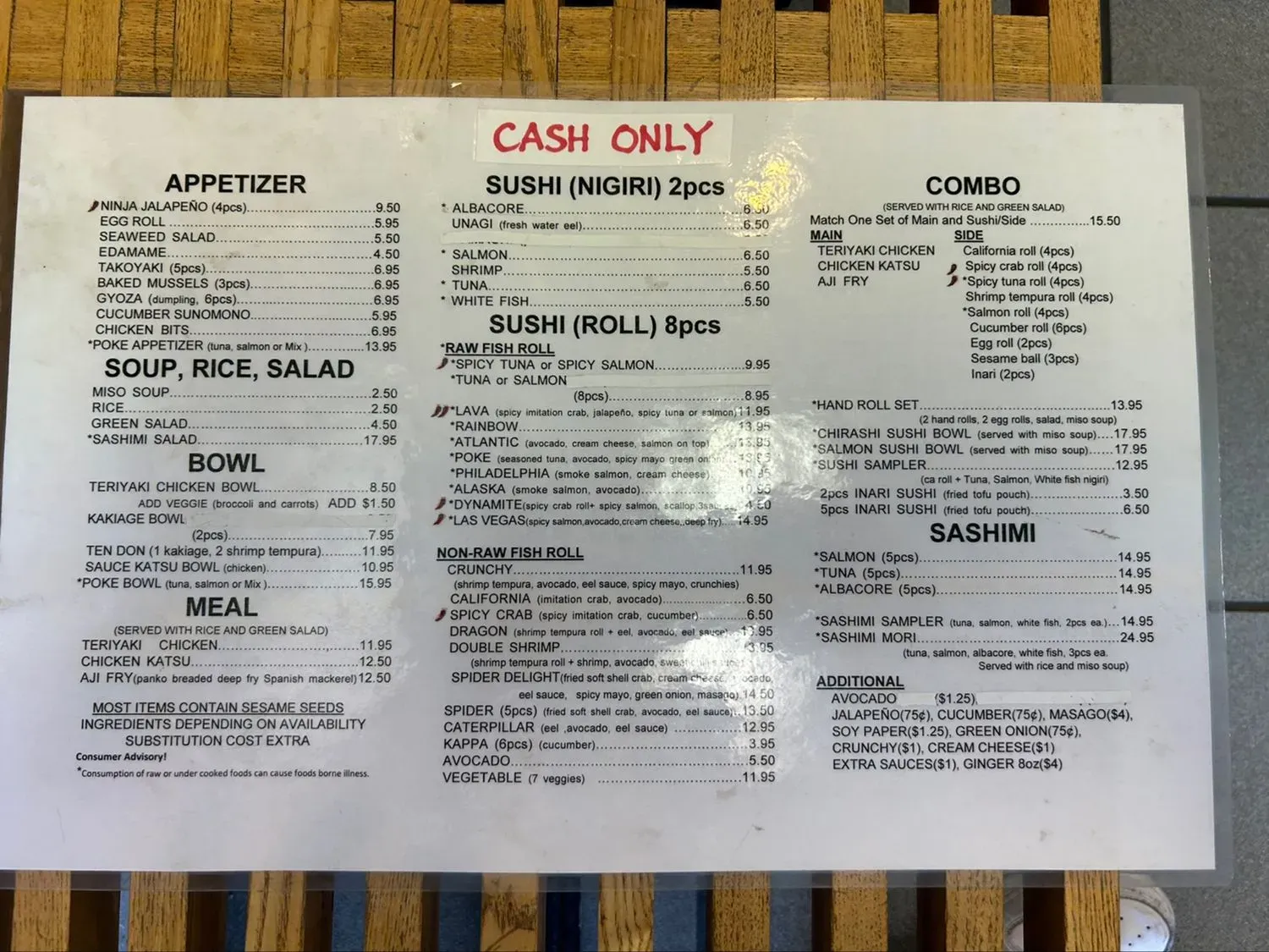 Menu 1