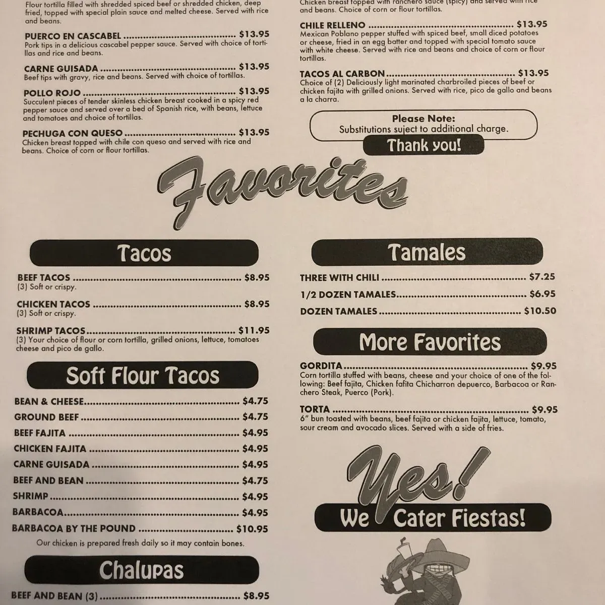 Elena s Mexican Restaurant Menu Beaumont TX Checkle