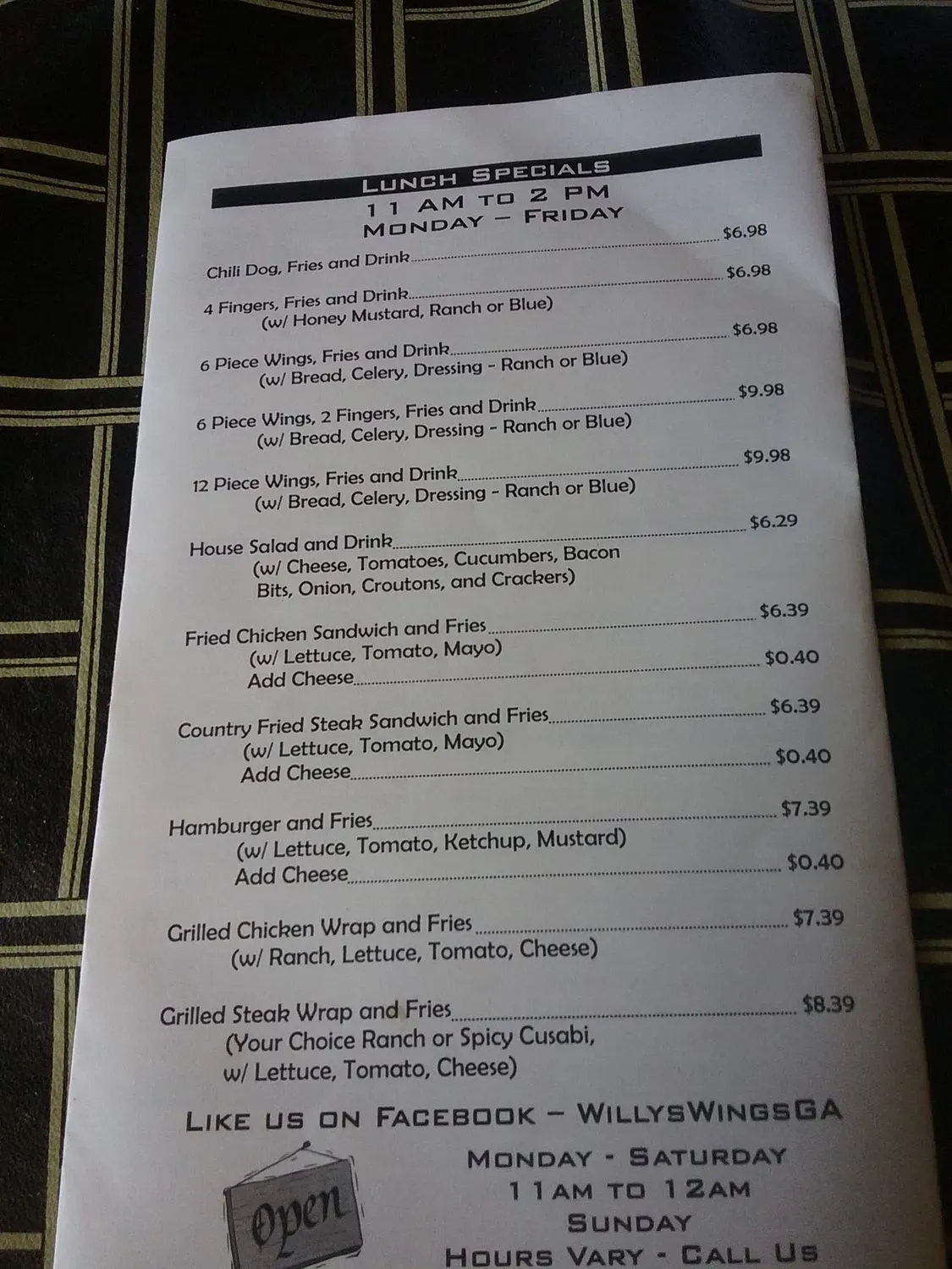 Menu 4