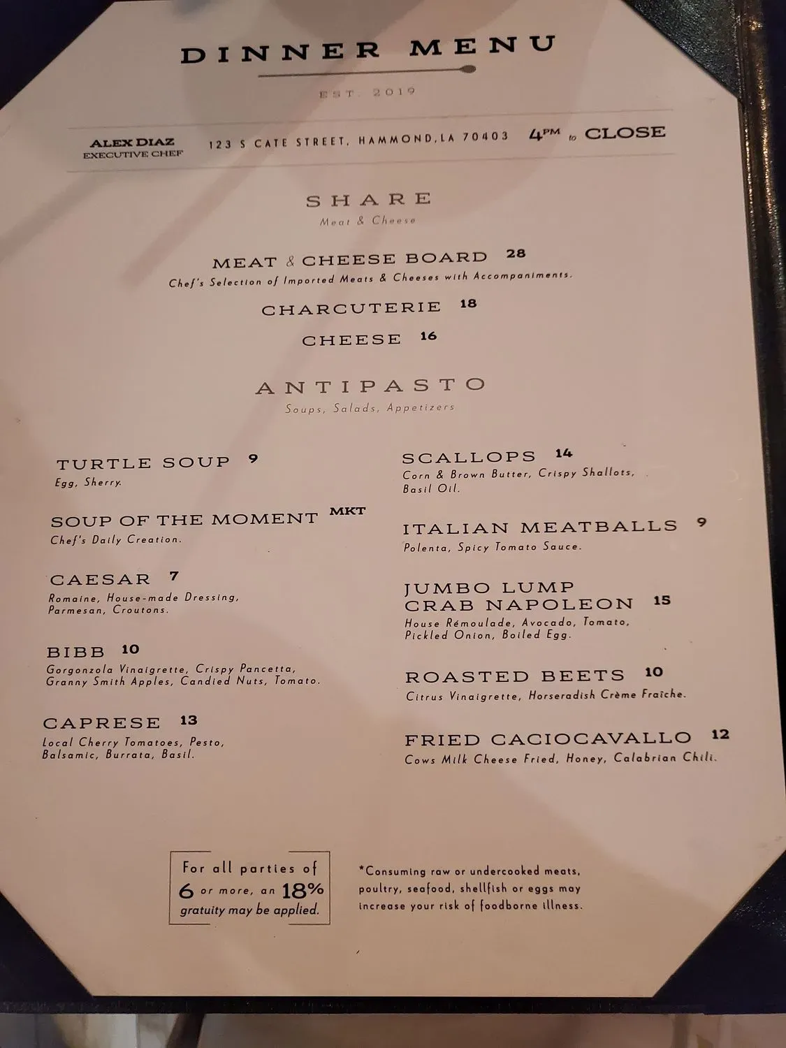 Menu 1