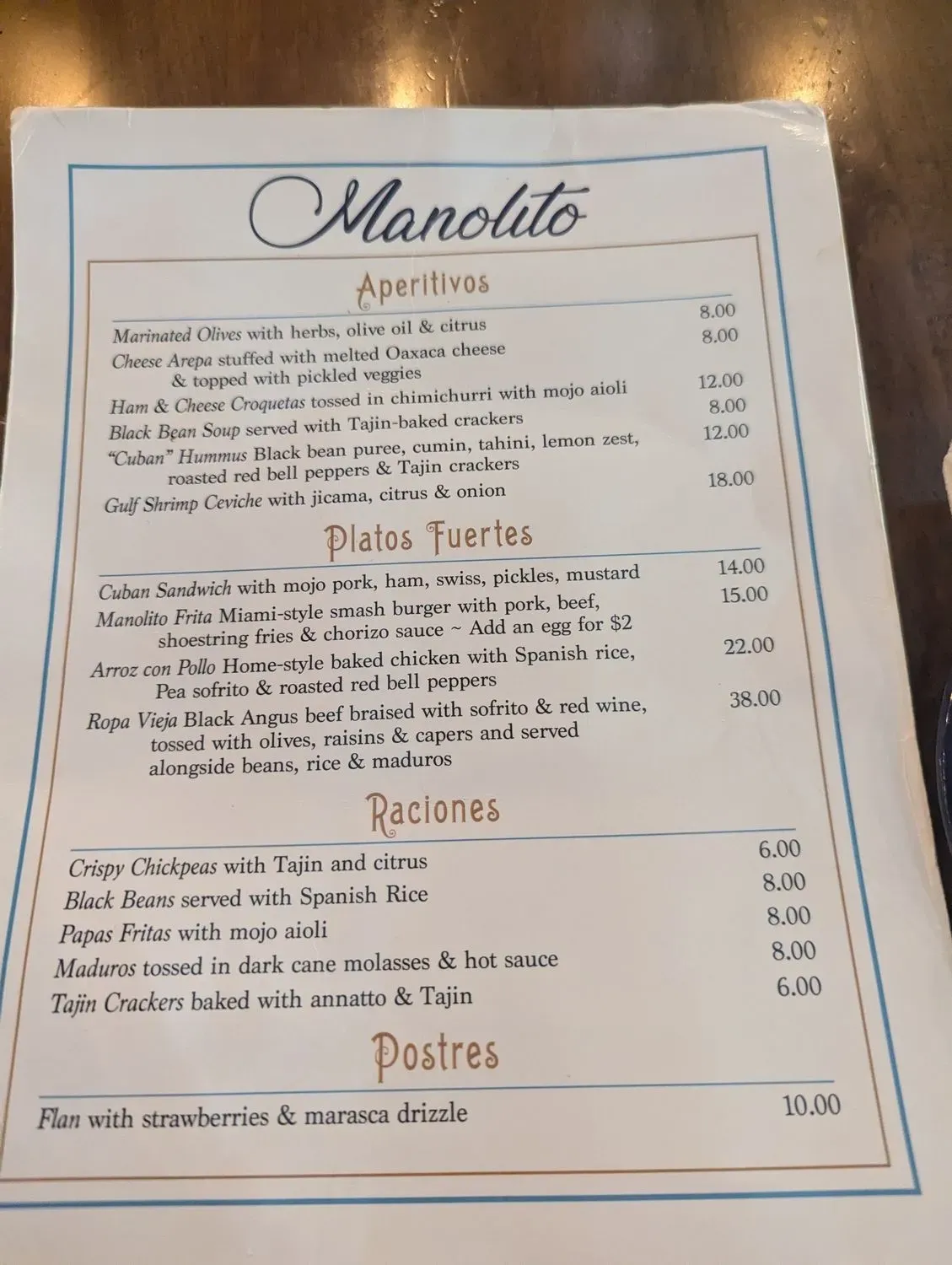 Menu 5