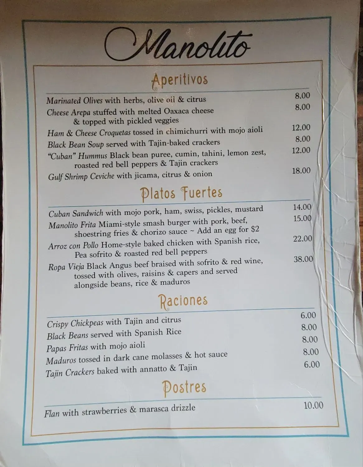 Menu 1