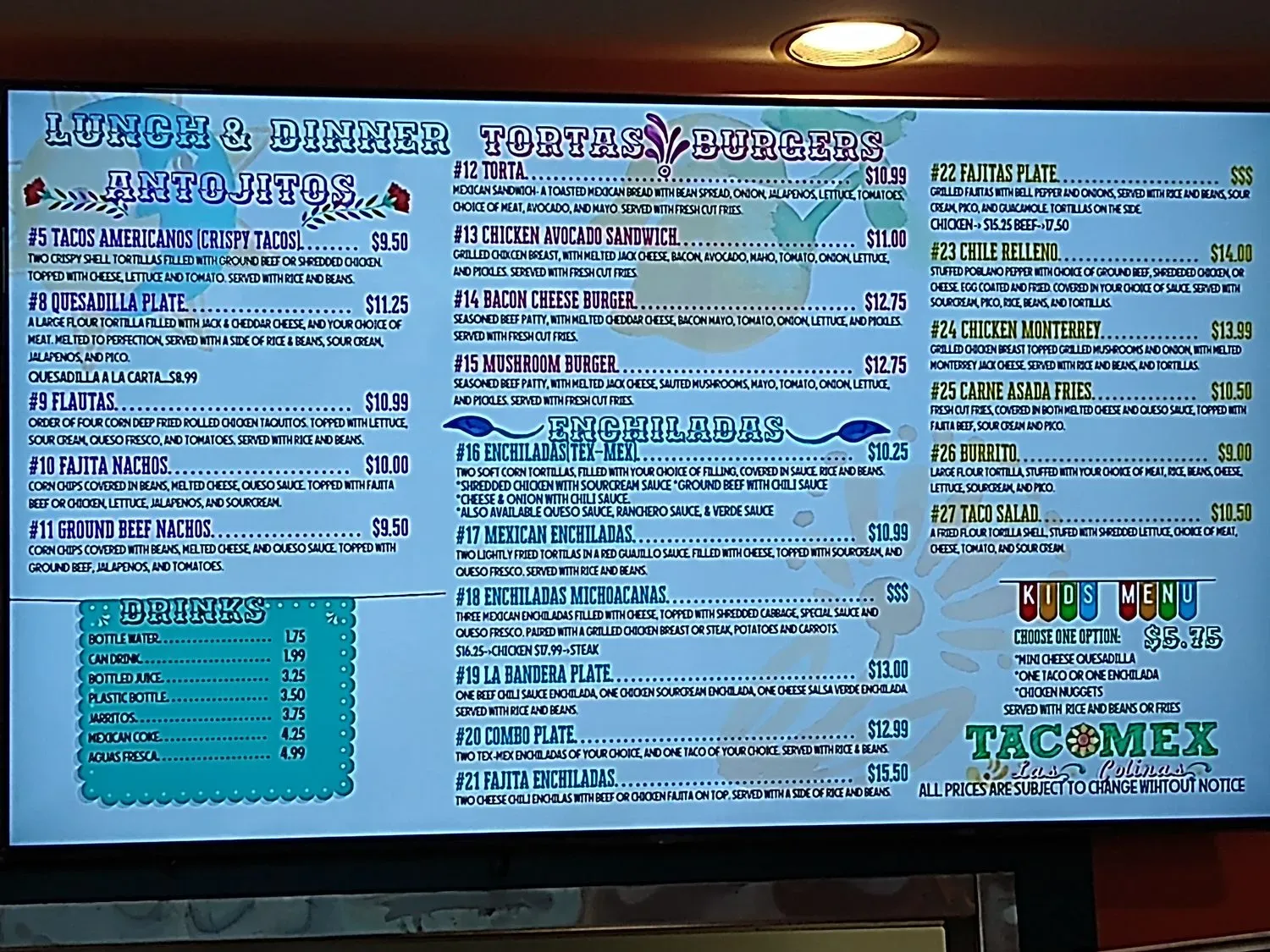 Menu 1