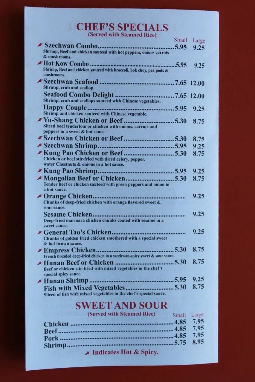 Menu 5