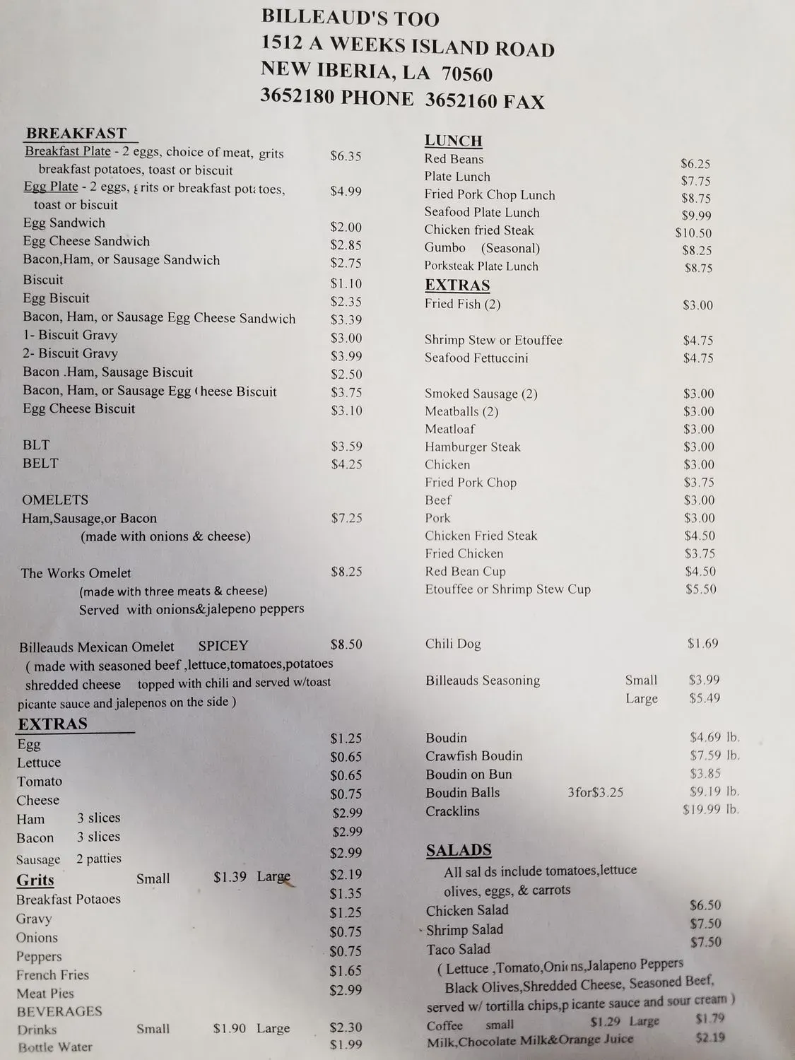 Menu 1