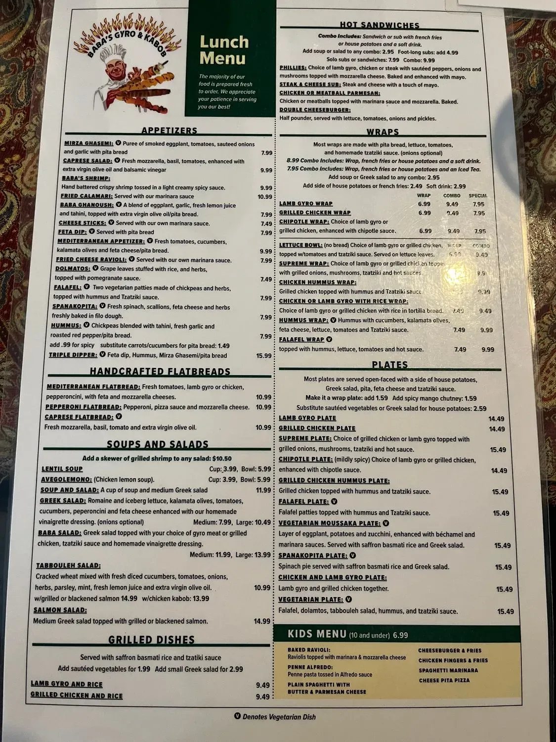 Menu 1