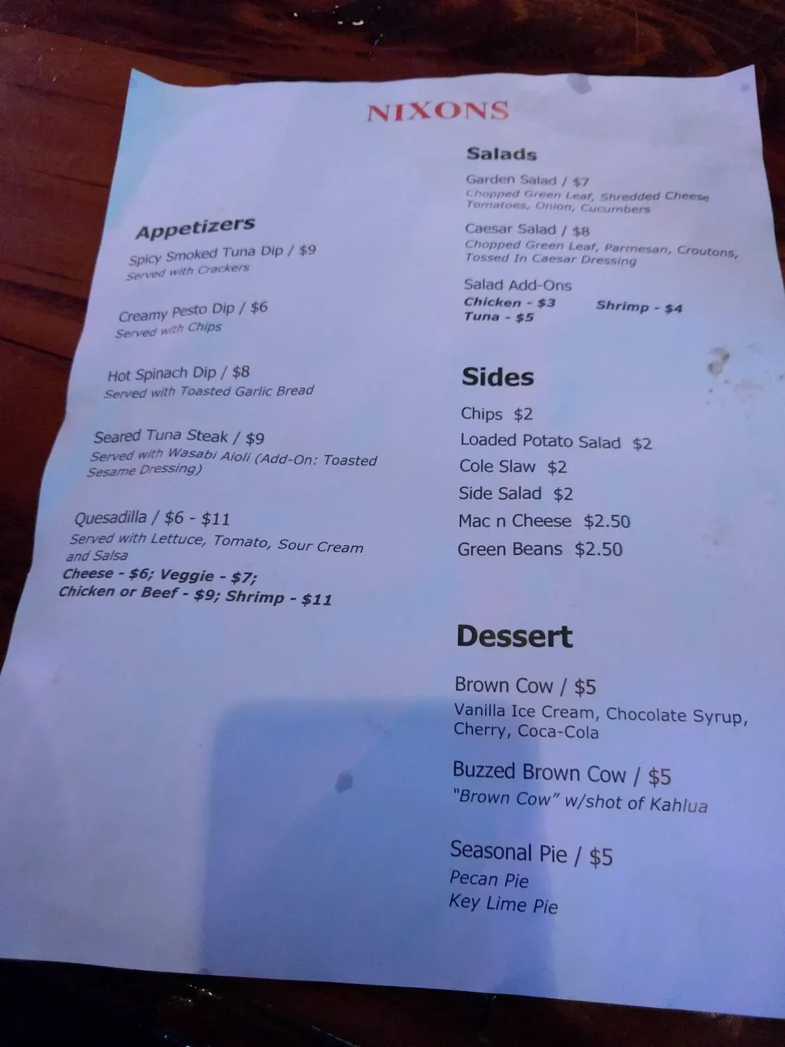 Menu 6