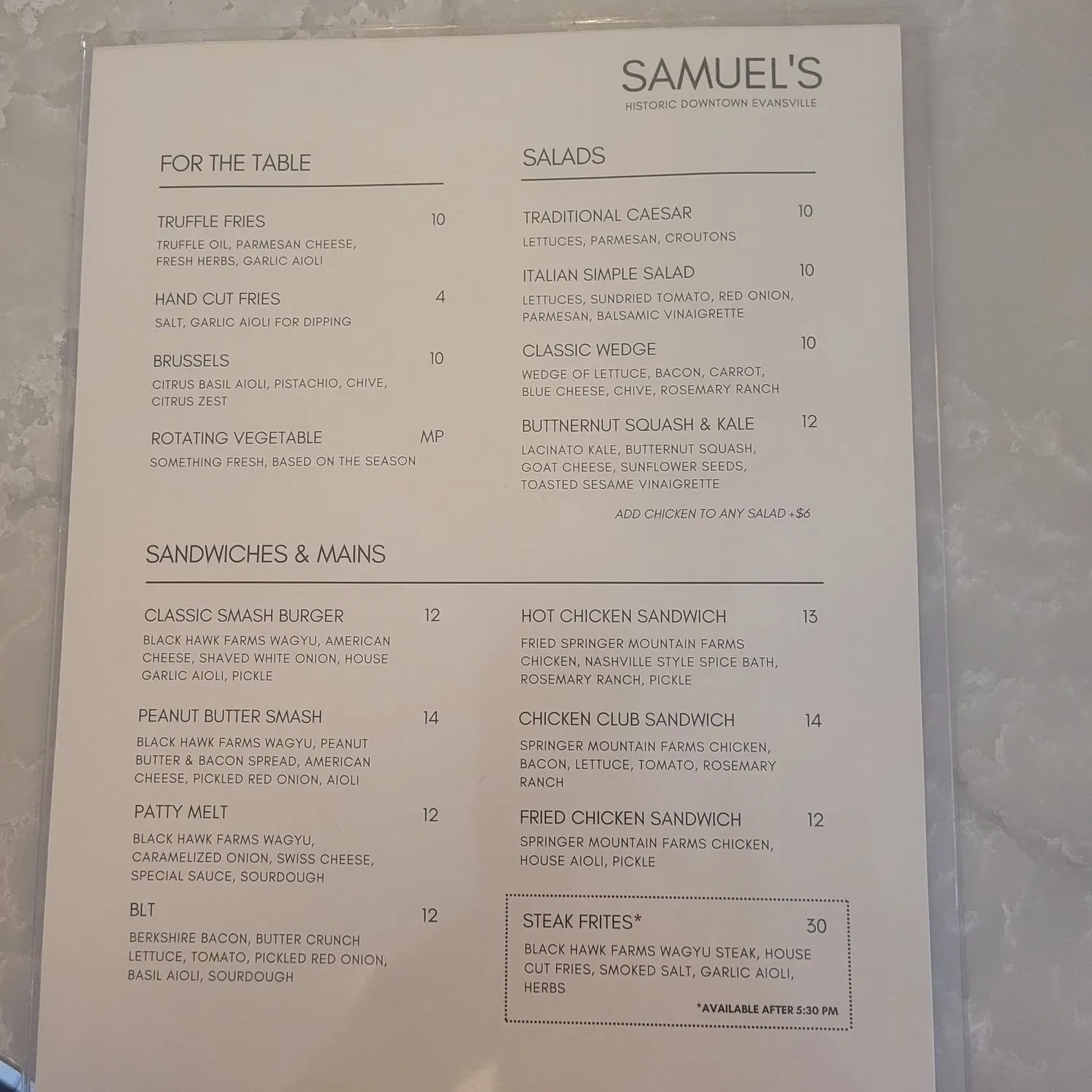 Menu 4