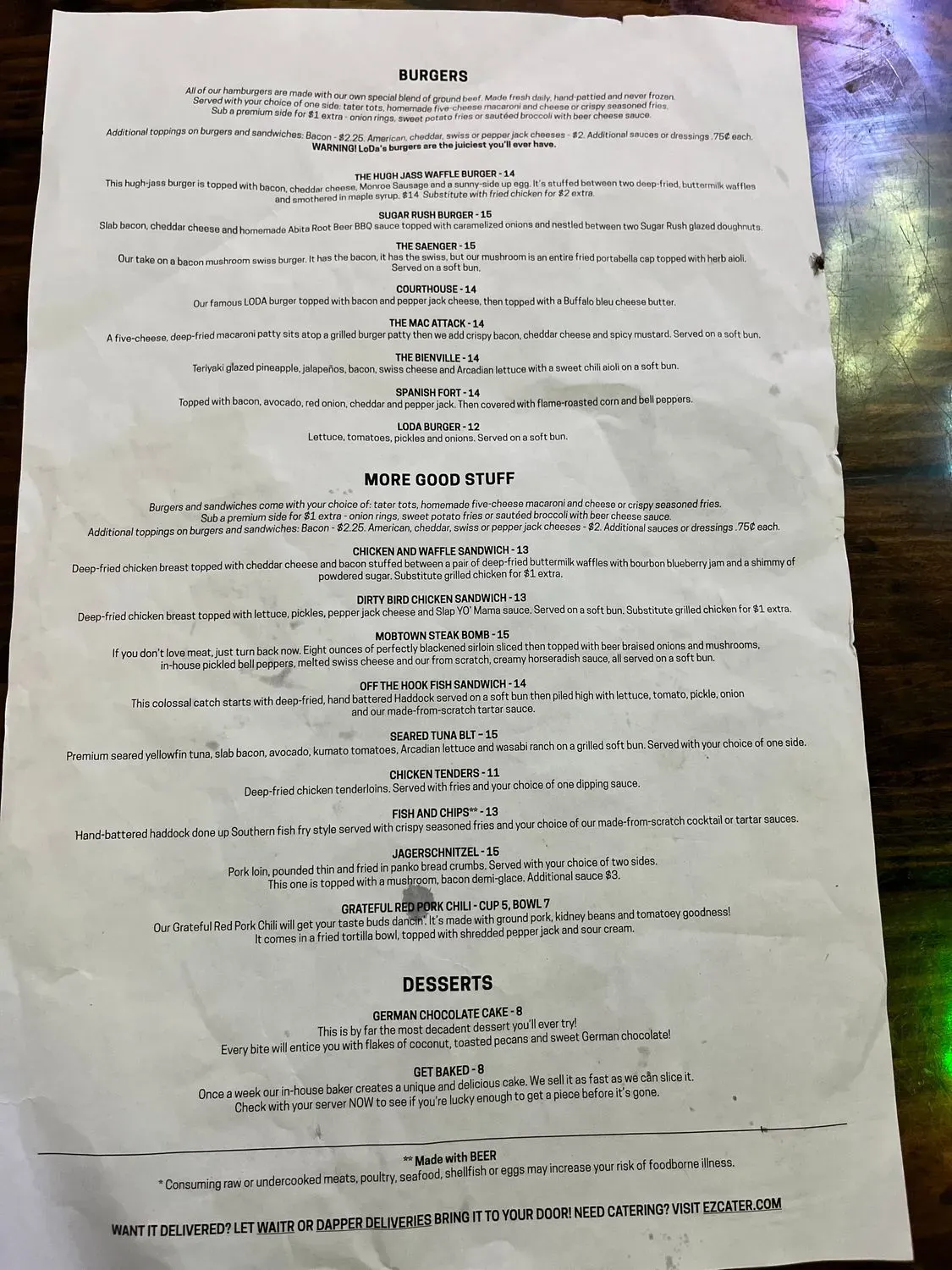 Menu 4