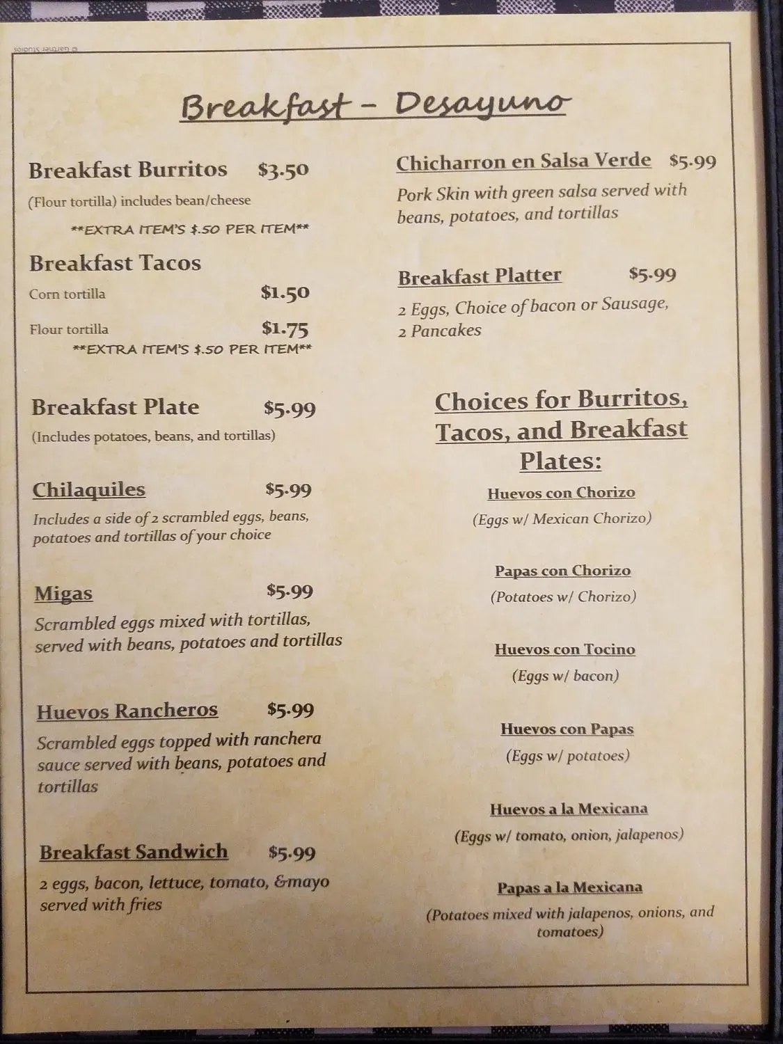 Menu 5