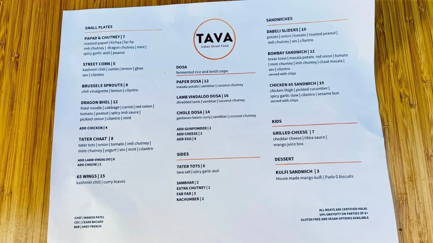 Menu 1