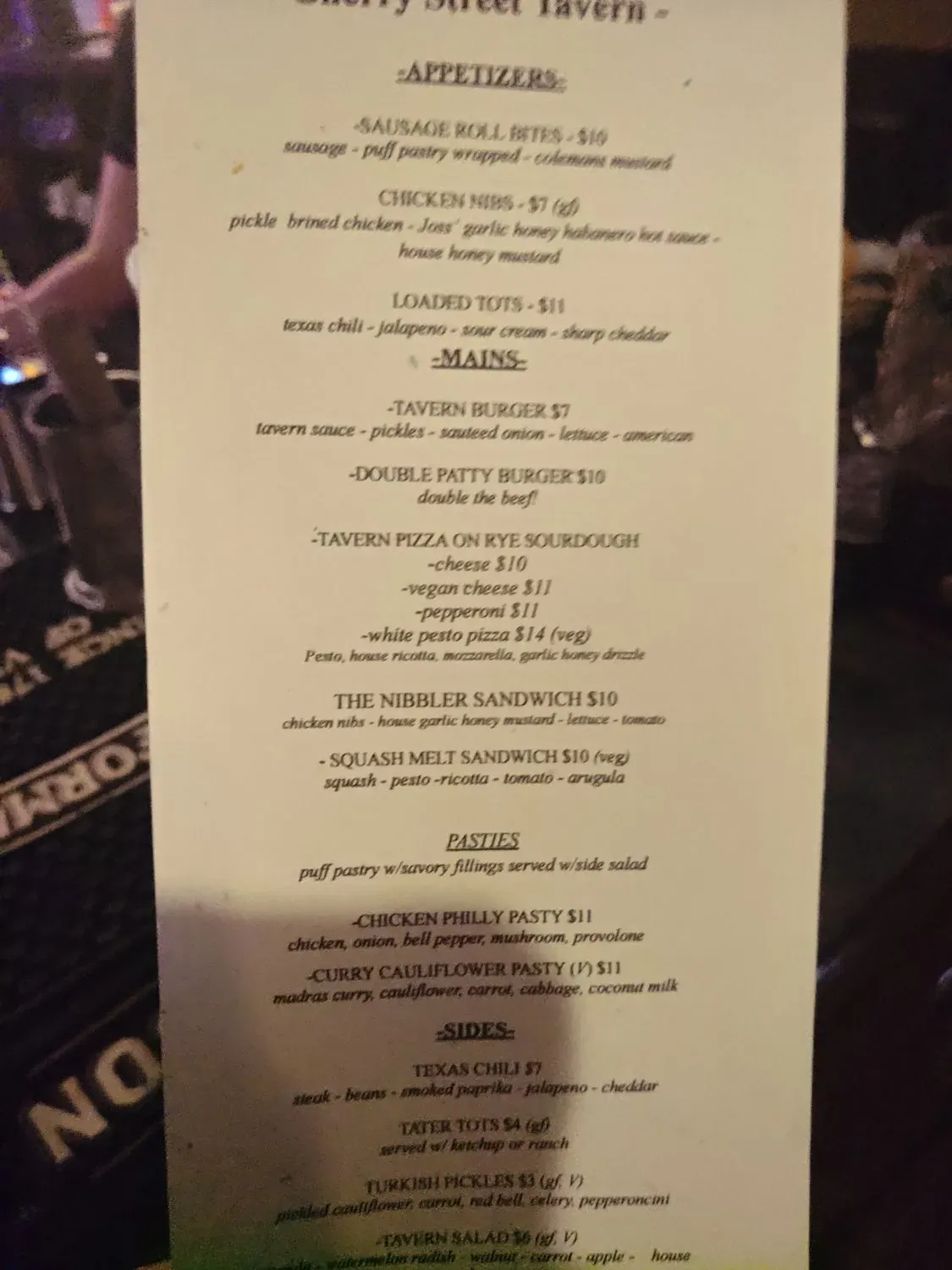 Menu 5