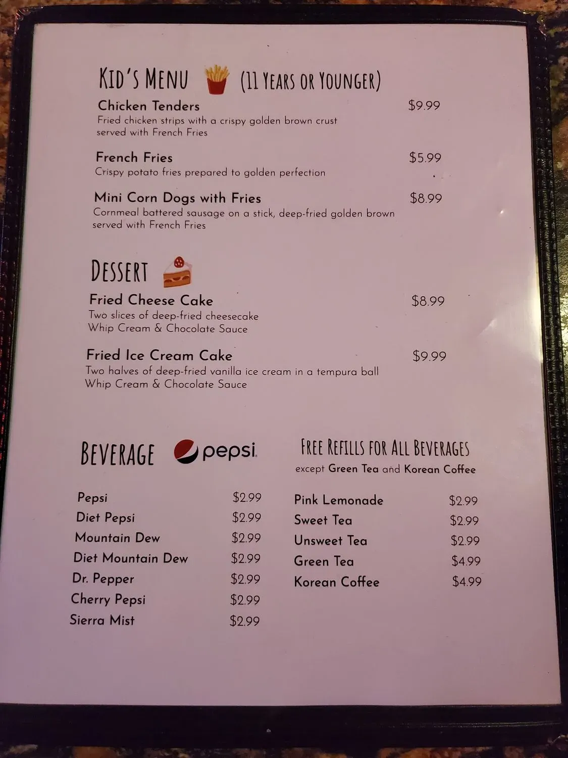 Menu 1