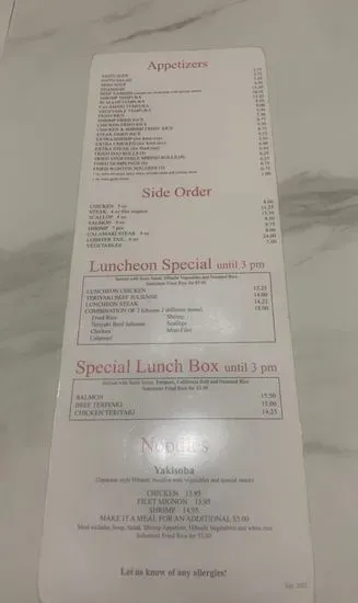 Menu 5