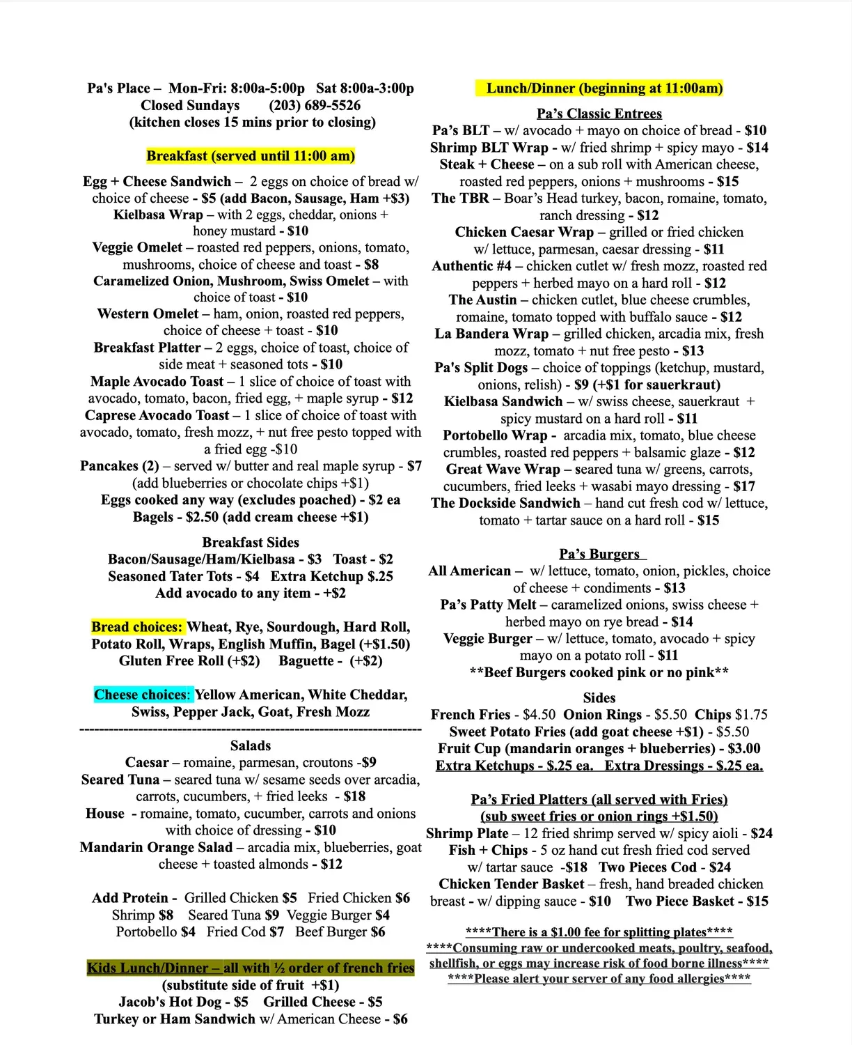 Menu 1