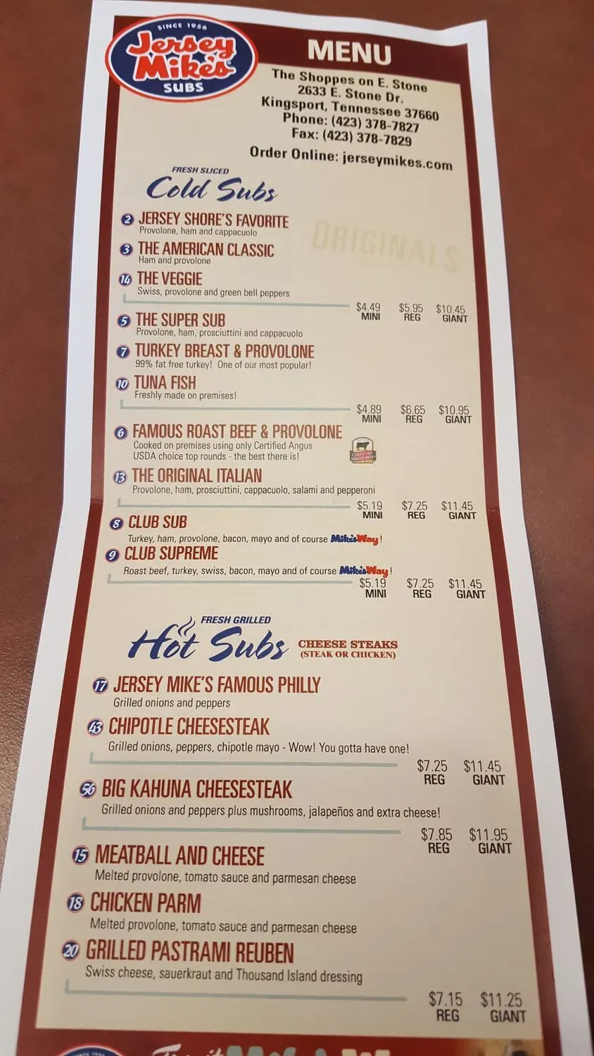 Menu 1