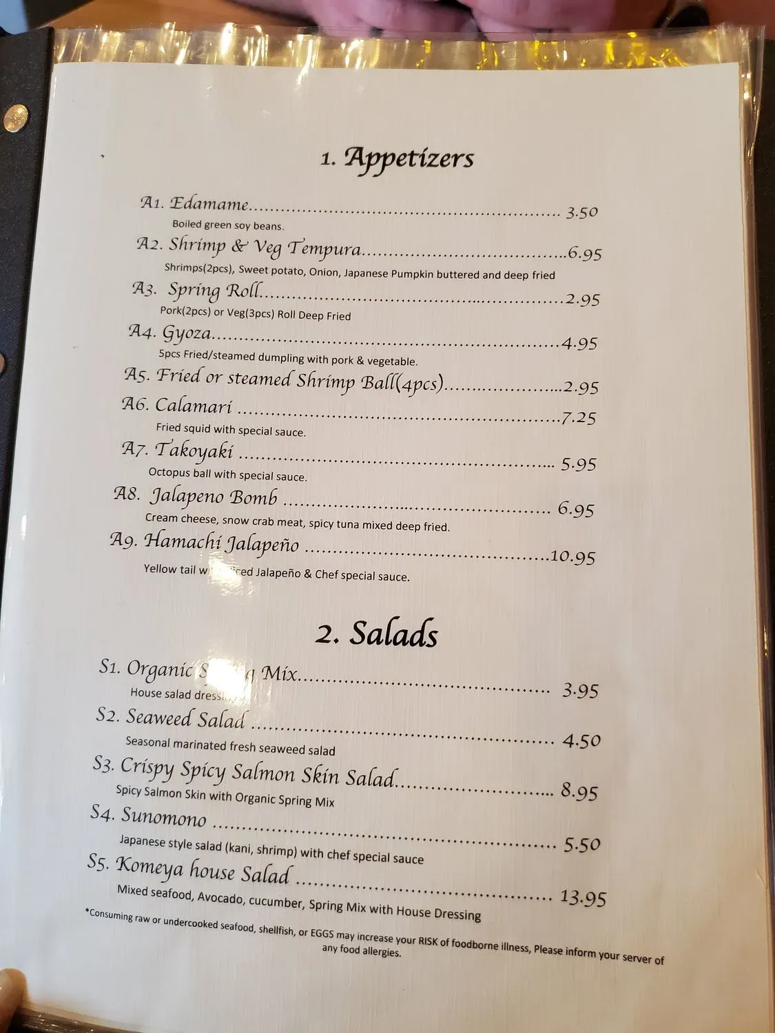 Menu 1