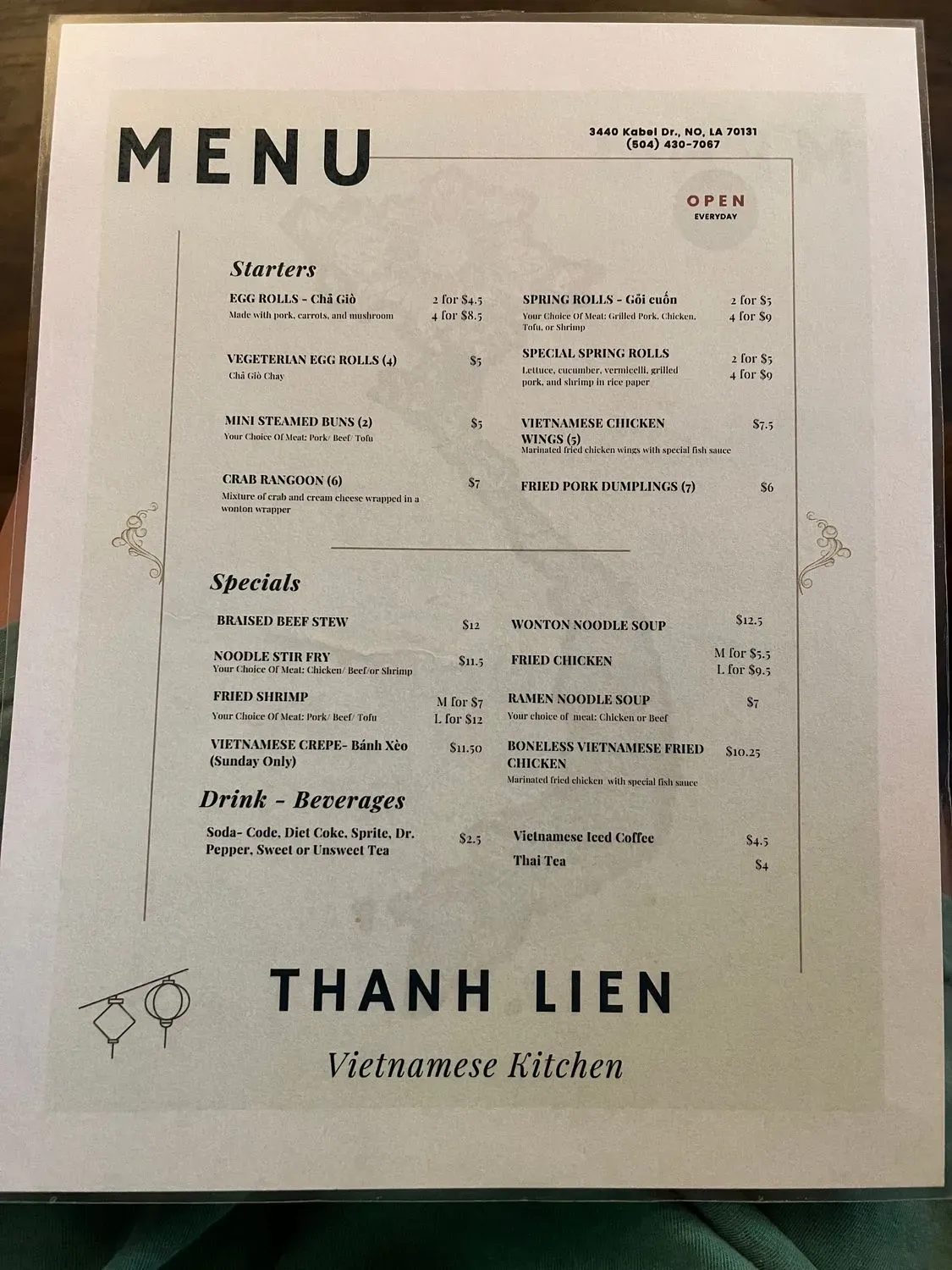 Menu 1