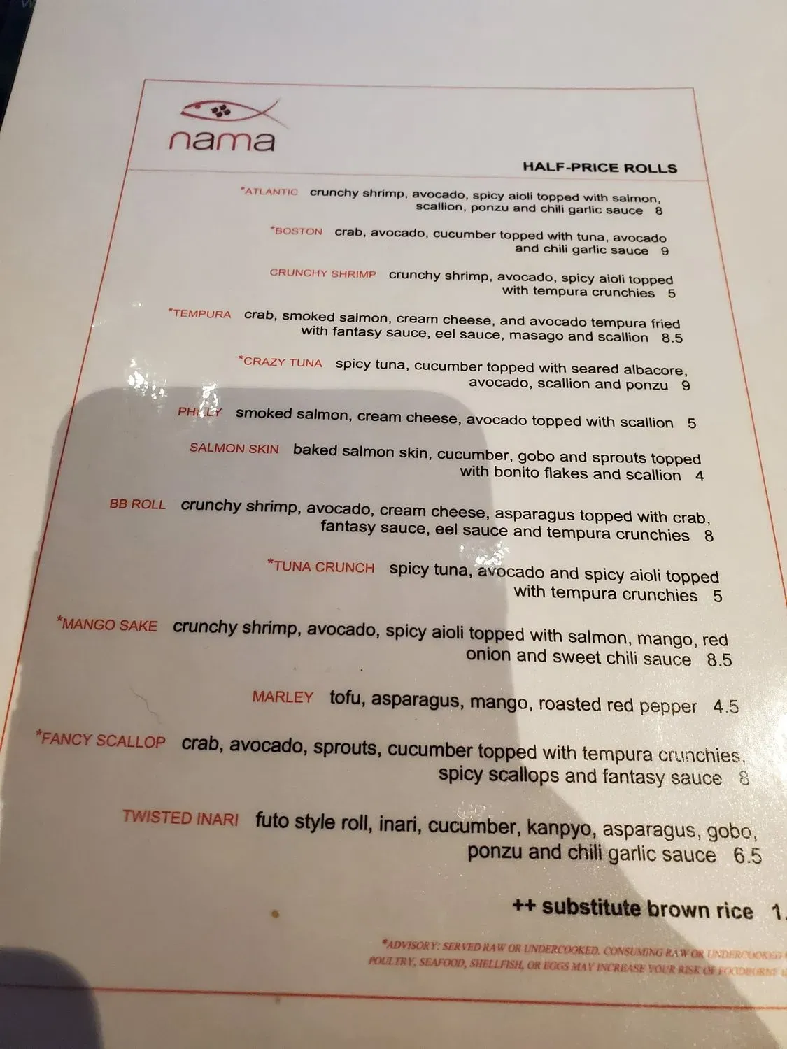 Menu 5