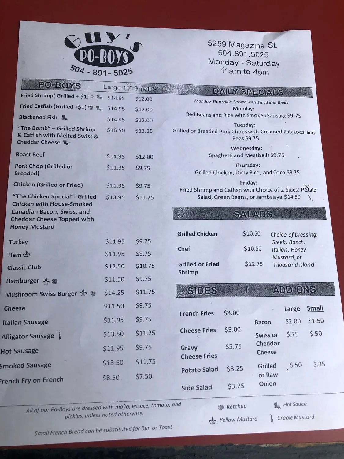 Menu 6