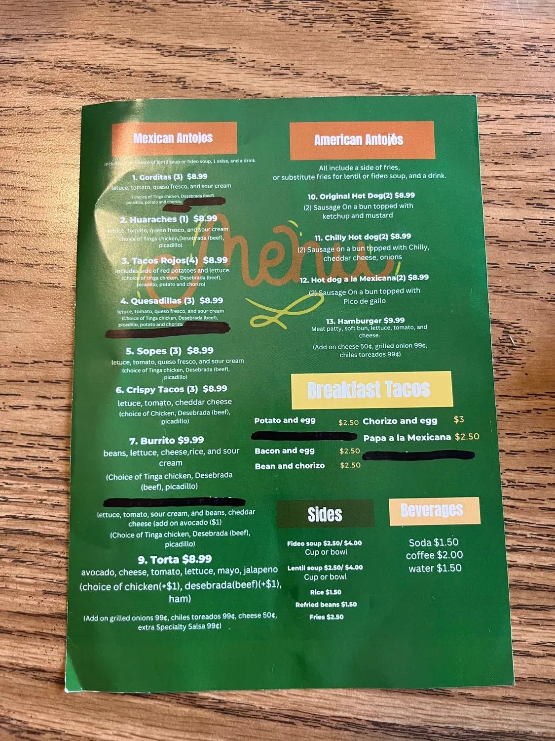 Menu 3