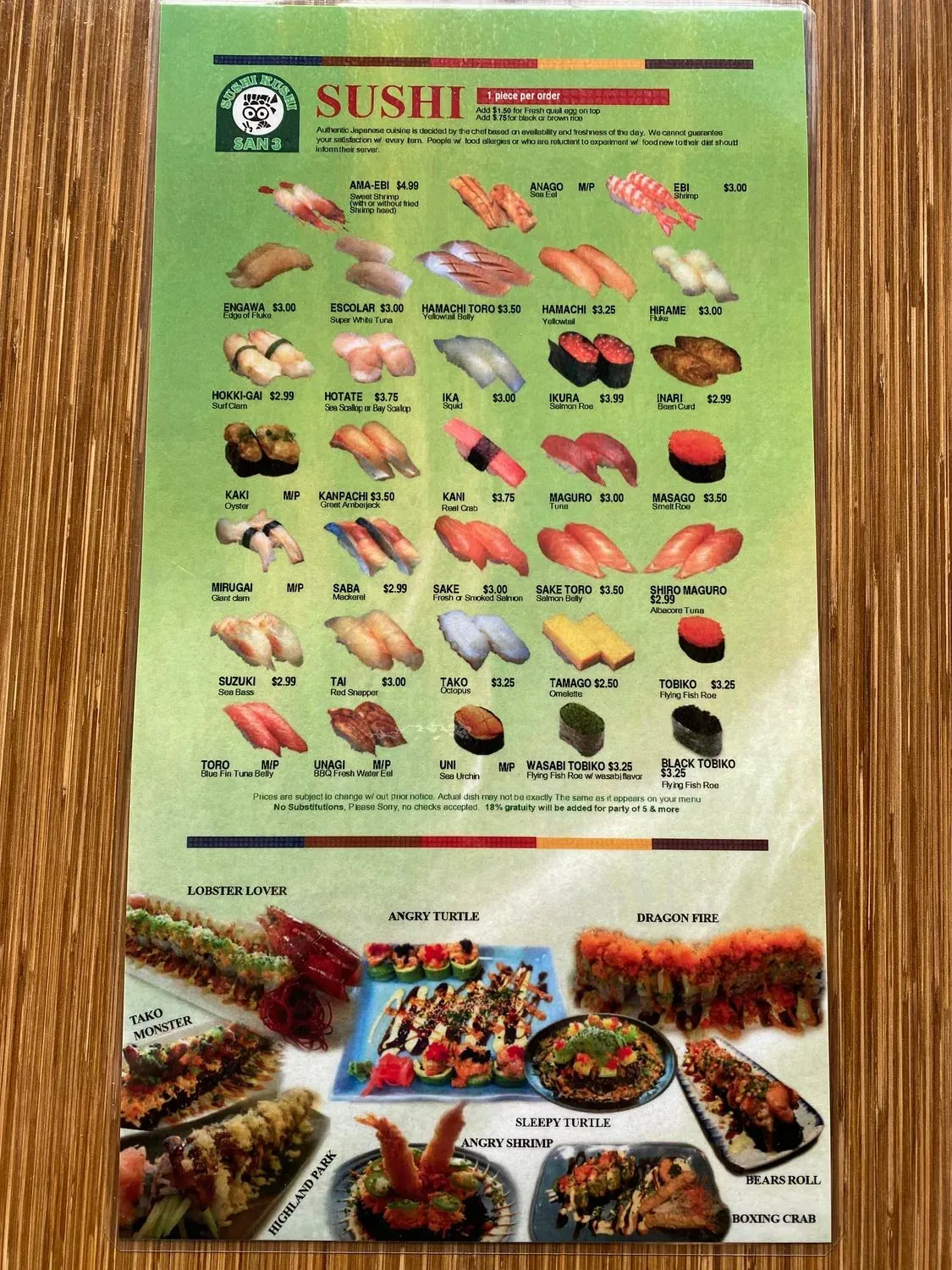 Menu 6