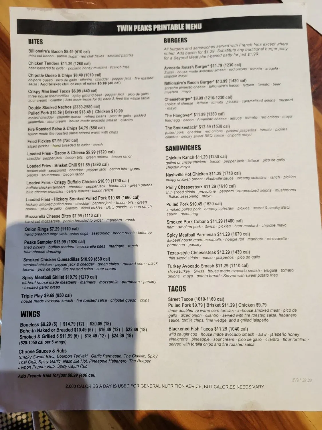 Menu 1